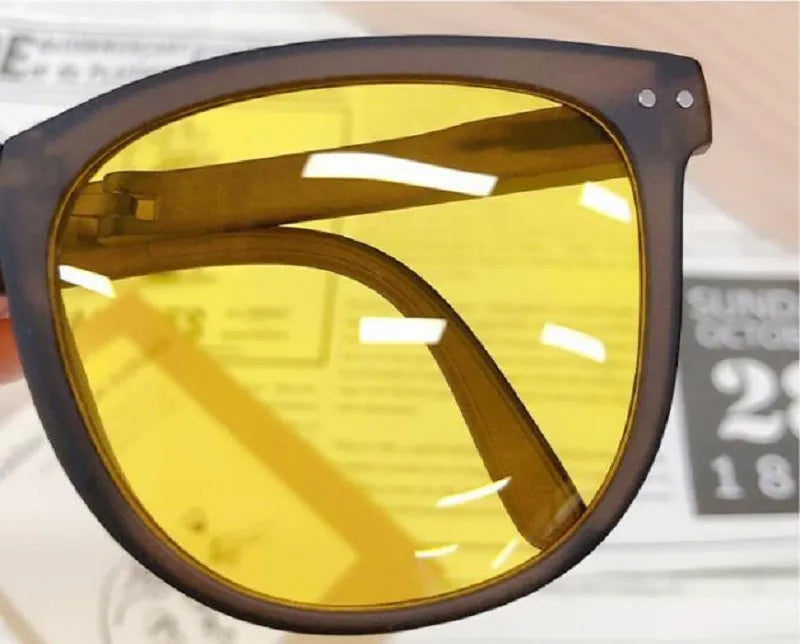 Trendy Foldable Sunglasses For Women TR Polarized Folding Sun Glasses